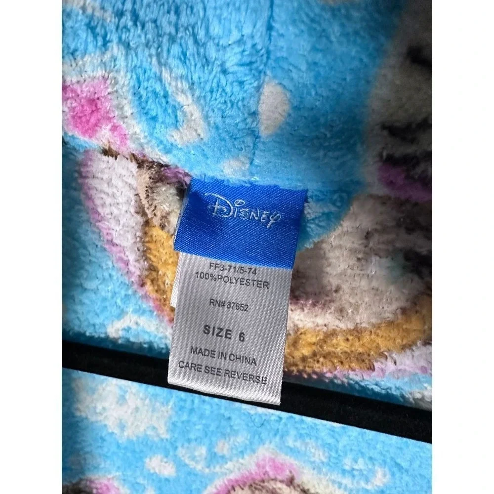 Disney Frozen Anna Elsa Blue Fleece Bathrobe Girls Size 6 FF3-71/5-74